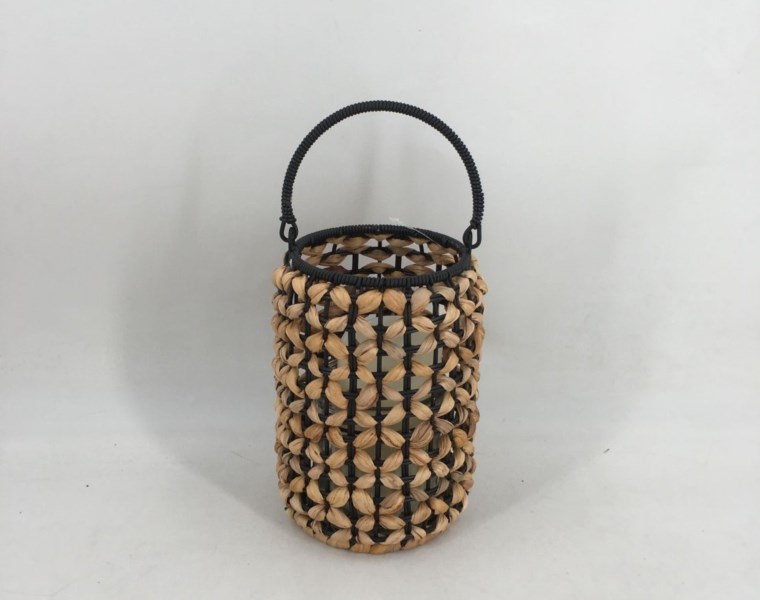 CL-7042  14 CM SİYAH ÖRME RATTAN FENER